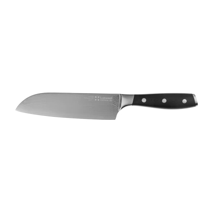 Nůž Santoku 18 cm/7“ Damašková ocel — nůž Lunasol Platinum Line