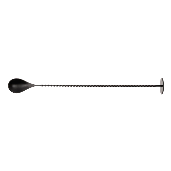 Barmanská lyžica PVD čierna matná 28 cm – Basic Bar