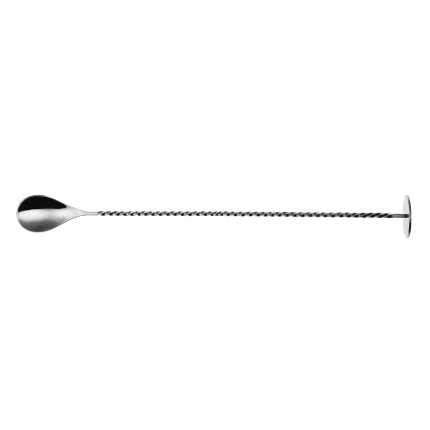 Bar Spoon CNS satin 28 cm on hanging card — Basic Bar