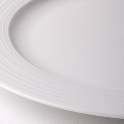 Teller flach Fahne Deco 20.5 cm, 6-tlg. - UNIVERS weiss