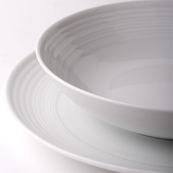 Flat plate Coupe classic Deco 27 cm set of 6 pcs — Univers white