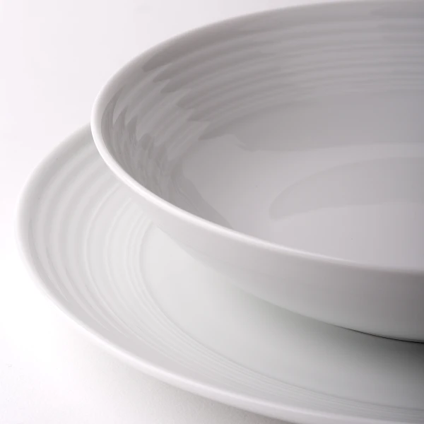 Teller tief Coupe classic Deco 22 cm, 6-tlg. — UNIVERS weiss