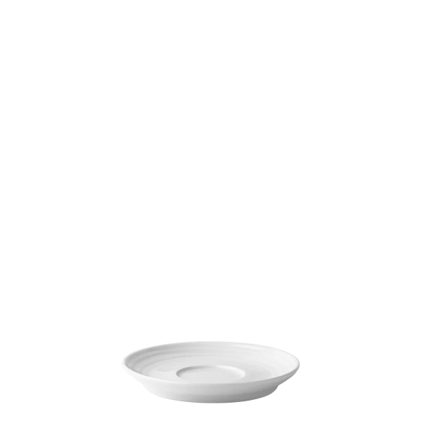 Coffee saucer with Deco rim 14.5 cm set of 6 pcs – UNIVERS white — UNIVERS white