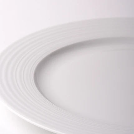 Plytký tanier s okrajom Deco 29 cm, 6-ks. - UNIVERS biely