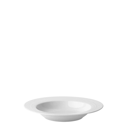 Deep plate with Deco rim 22 cm set of 6 pcs — UNIVERS white