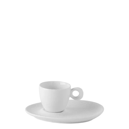 Mocca Saucer Triangle — Gaya Atelier white Raised Structur