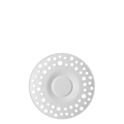 Mocca podšálek 12.5cm — FLOW Perforovaný bílý
