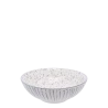 Cereal Bowl 17.5 cm, Inside speckled — BASIC white Lines light grey