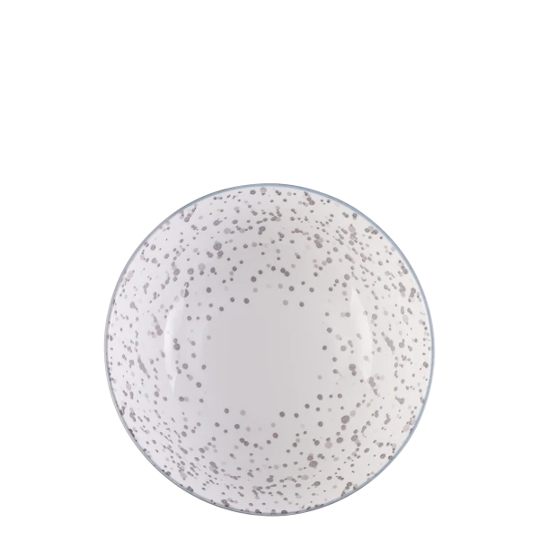 Cereal Bowl 17.5 cm, Inside speckled — BASIC white Lines light grey