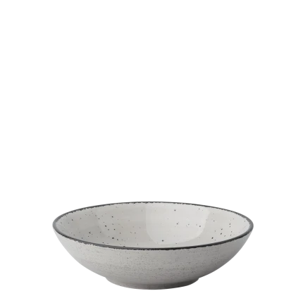 Bowl Ø 19.5 cm H: 5.5 cm — Gaya Atelier light grey speckled