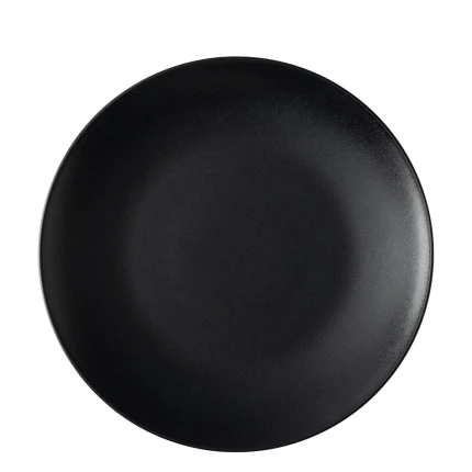 Flat plate 27 cm Set 4-pcs. — BASIC Lunasol black satin