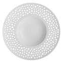 Gourmet plate deep 30 cm - FLOW Perforated white