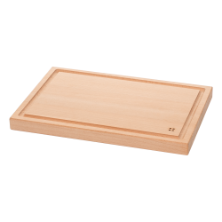 Deska na krájení s ryhou 30 x 20 x 2.2 cm - BASIC Wooden