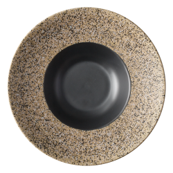 Pasta-/Gourmet Plate 27cm - Gaya RGB Sand black matt Lunasol
