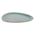 Plate oval 25.5 cm triangle - Gaya Sand turquoise Lunasol