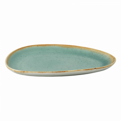 Plate oval 20.5 cm triangle - Gaya Sand turquoise Lunasol