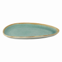 Talíř oválný 20.5 cm trojúhelník - Gaya Sand tyrkysový Lunasol