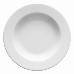 Talíř hluboký Relief 22.5 cm - Chic Relief bílý