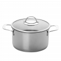 Cooking pot with handles Ø 24 cm with glass lid - Orion Inox with CNS-Profi handles