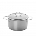 Cooking pot with side handles Ø 22 cm wiht glass lid - Orion Inox with CNS-Profi handles