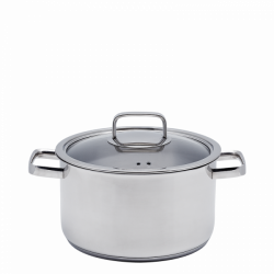 Hrnec se skleněnou poklicí 20 x 12 cm 3.7 l - Sirius TITAN 3ply Lunasol pánve lesklá