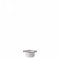 Bowl round with handle Ø 6 cm H: 3.5 cm - Gaya Atelier light grey speckled
