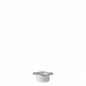 Bowl round with handle Ø 6 cm H: 3.5 cm - Gaya Atelier light grey speckled