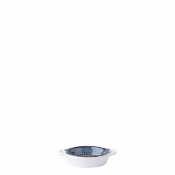 Bowl round with handle Ø 7.2 cm H: 2 cm - Gaya Atelier Night Sky / white