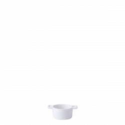 Bowl round with handle ø 6 cm H: 3.5 cm - Gaya Atelier white