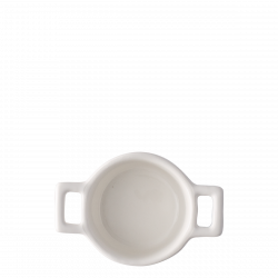 Bowl round with handle ø 6 cm H: 3.5 cm - Gaya Atelier white