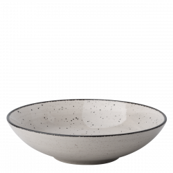 Bowl Ø 21.5 cm H: 5.5 cm - Gaya Atelier light grey speckled