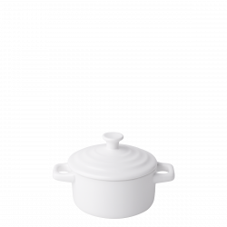 Casserole with lid Ø 10.2 cm - Gaya Atelier white