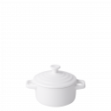 Casserole with lid Ø 10.2 cm - Gaya Atelier white