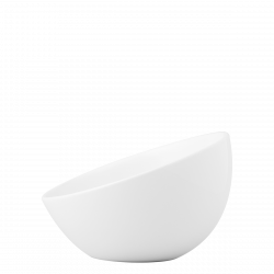 Miska zošikmená veľká, 19 cm - Flow Eco biely Lunasol