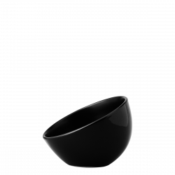 Miska zošikmená stredná, 14 cm - Flow Eco čierny Lunasol