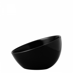Miska zošikmená veľká, 19 cm - Flow Eco čierny Lunasol