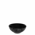 Miska na cereálie 14 cm - BASIC čierny so svetlo sivými pruhmi