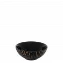 Miska na cereálie 14 cm - BASIC čierny so champagne pruhmi