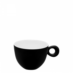 Kávová/čajová šálka 200 ml - RGB čierny lesklý Lunasol