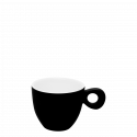 Mokka šálka 90ml - RGB čierny lesklý Lunasol