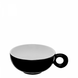 Šálka na čaj / Čaj pre jedného - RGB čierny lesklý Lunasol