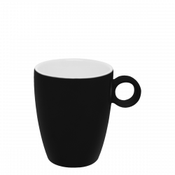 Kávová šálka 190 ml, vysoká - RGB čierny lesklý Lunasol