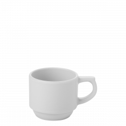 Mocca šálek Relief 100 ml - Chic Relief bílý