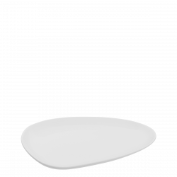 Flat plate 25.5 cm Triangle - Flow Eco white Lunasol