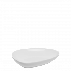 Tanier hlboký 25.5 cm Trojuholník - Flow Eco biely Lunasol
