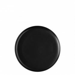 Dessert Plate U-Coupe 20 cm - FLOW Lunasol black