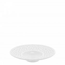 Tanier hlboký - Sky 9" 23,5 cm - FLOW Perforovaný biely