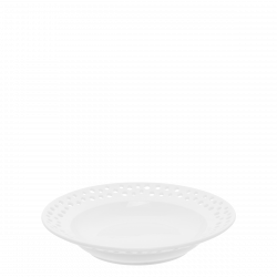 Talíř hluboký 23 cm - FLOW Perforovaný bílý