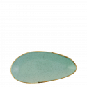 Plate oval 25 cm - Gaya Sand turquoise Lunasol