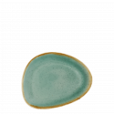 Plate oval 20.5 cm triangle - Gaya Sand turquoise Lunasol